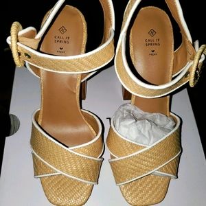 Peep Toe Block Heel Sandal